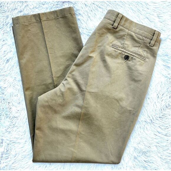 Dockers D4 SZ 36x32 Relaxed Fit Pleated Tan Khaki Pants - Picture 8 of 10